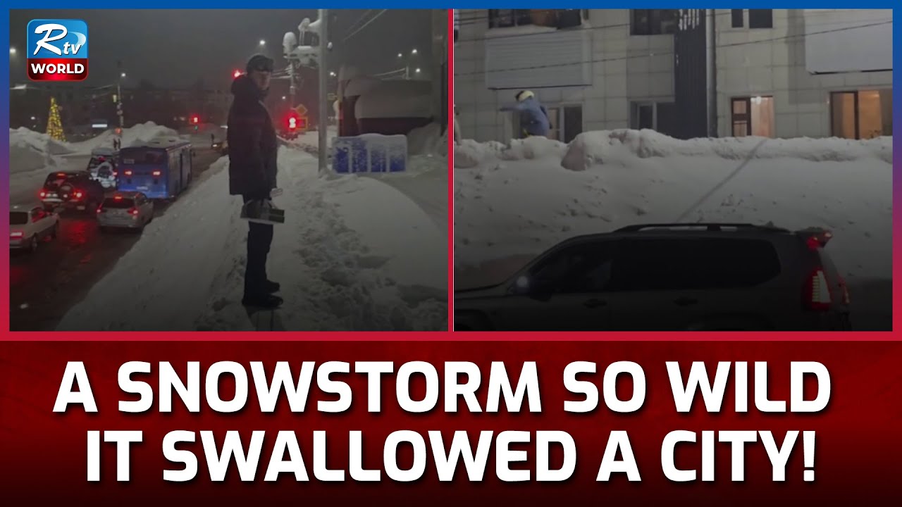 Snowfall Buries Russia’s Kamchatka Peninsula | Russia Snowfall | Kamchatka Blizzard | Rtv