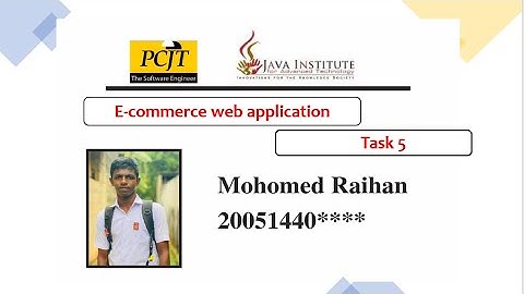 Web Project Task 05 | 1st Year | Semester 01 | Java Institute