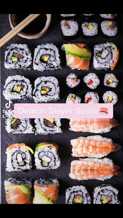 Demon Slayer Sushi 🍱 #shorts #demonslayer #nezuko #shinobu #inosuke #zenitsu #sushi