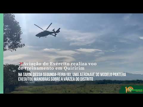 Aviação do Exército realiza voo de treinamento na região do Quiririm