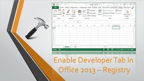 Enable Developer Tab In Office 2013 Using Registry