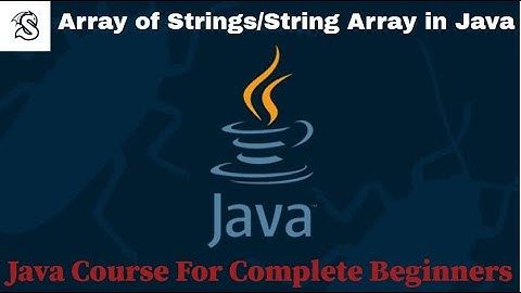 Learn Java Tutorial for Beginners, Part 15: String Array
