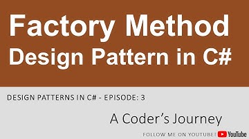 Design Patterns in C# #3 - Factory Method Design Pattern in C#