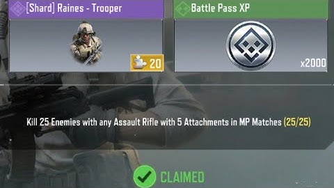 Call Of Duty Mobile Kill 25 Enemies with any Assault Rifle with 5 Attachments in MP Matches