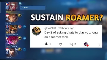 YU ZHONG SUSTAIN TANK BUILD AS ROAMER CHALLENGE!? DONT BE SURPISED WITH MY SPELL VAMP!