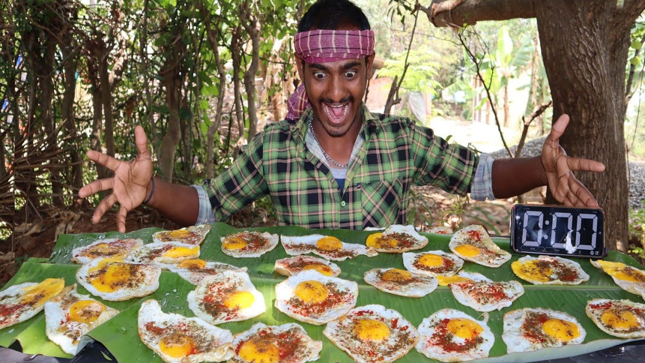 25-Half boil Fastest Eating Challenge |MUKBANG | Egg Eating challenge