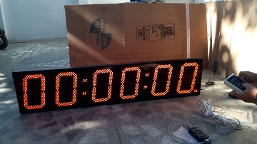COSYCOM 6 Digit LED Clock Stopwatch with RF remote