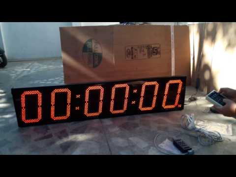 COSYCOM 6 Digit LED Clock Stopwatch with RF remote www.ledclocks.in