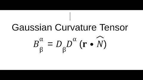 Gaussian Curvature Tensor 6 -The final form