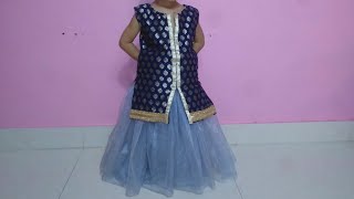 Teej special baby lehenga and choli cutting and stitching| how to make baby lehenga choli for teej