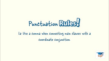 1a: Commas used with main clauses