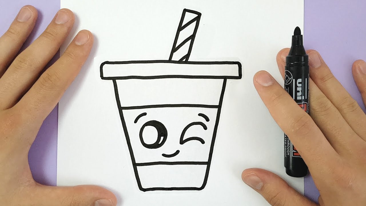 How To Draw A Cute Drink Super Easy And Kawaii Youtube