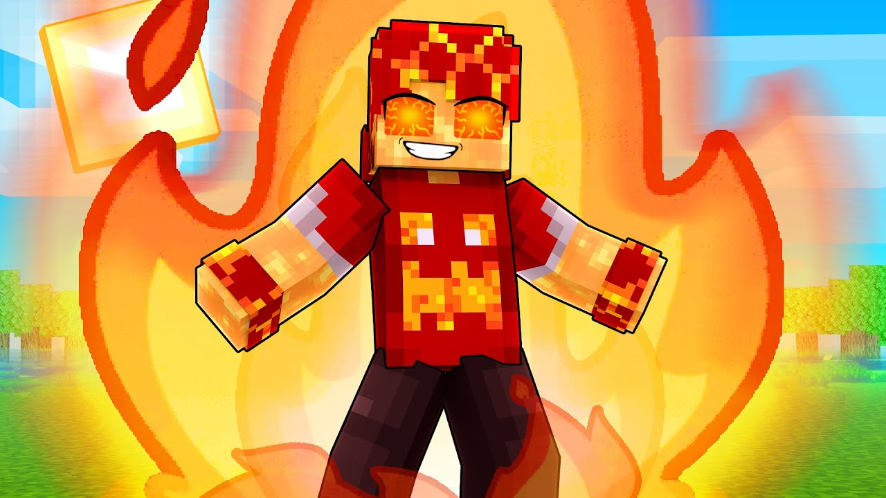 P3DRU ganhou PODERES DAS CHAMAS no Minecraft