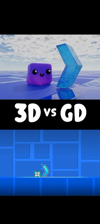 3D Vs GD #geometrydash #shorts