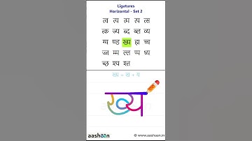 Learn Hindi Horizontal Conjunct Consonants & Ligatures (संयुक्त व्यंजन/संयुक्ताक्षर)