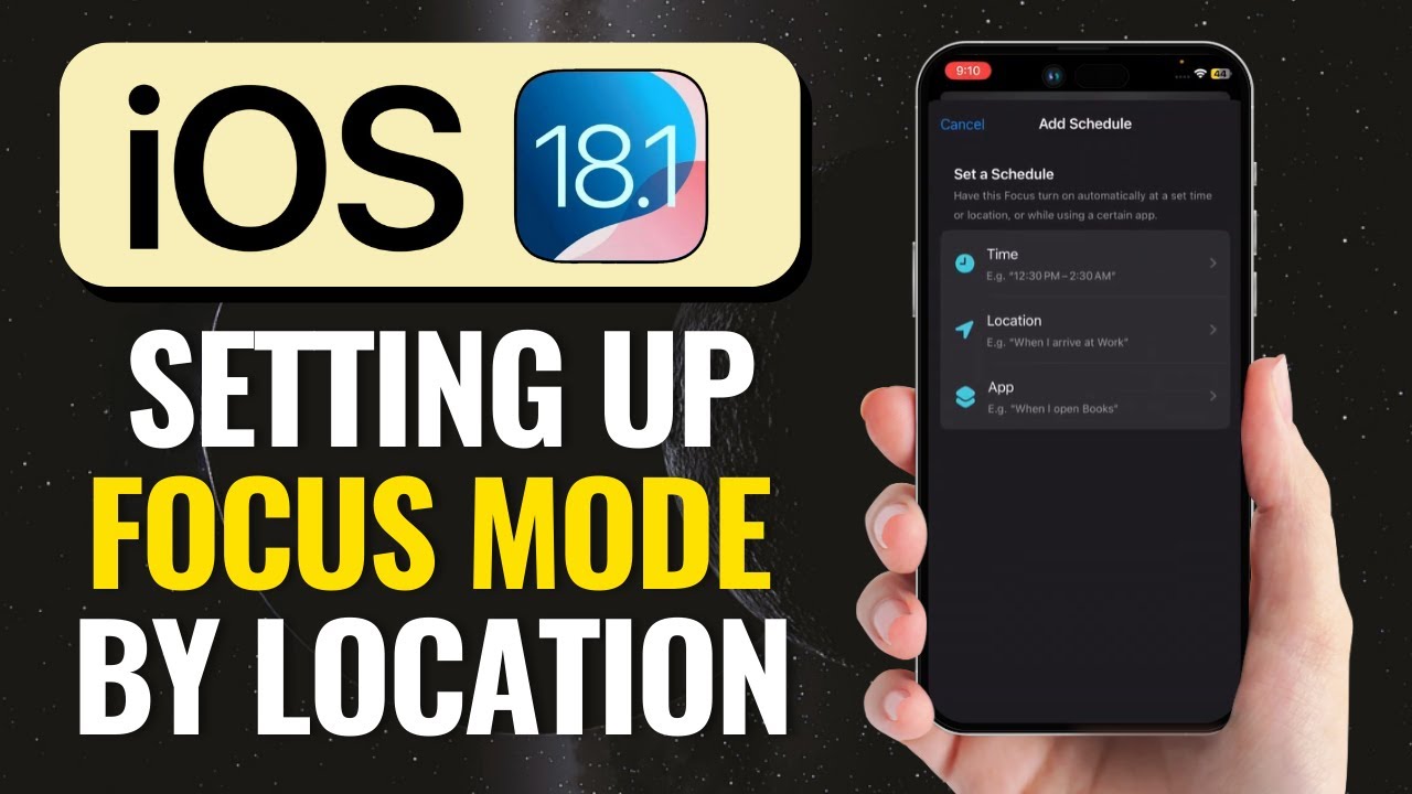 Setting up Focus Modes by Location (iOS 18.1)