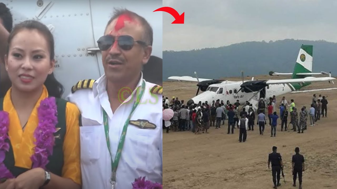 गुल्मीको एअरपोर्टमा पहिलोपटक यसरी जहाज आउँदा सबै दङ्ग परे | Tara Air Landing by Prabhakar Ghimire |