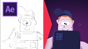 From sketch to animation process in After Effects - Timelapse