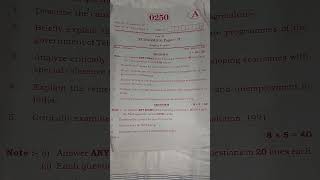 Economic question paper #inter economic question #shorts #viralshorts