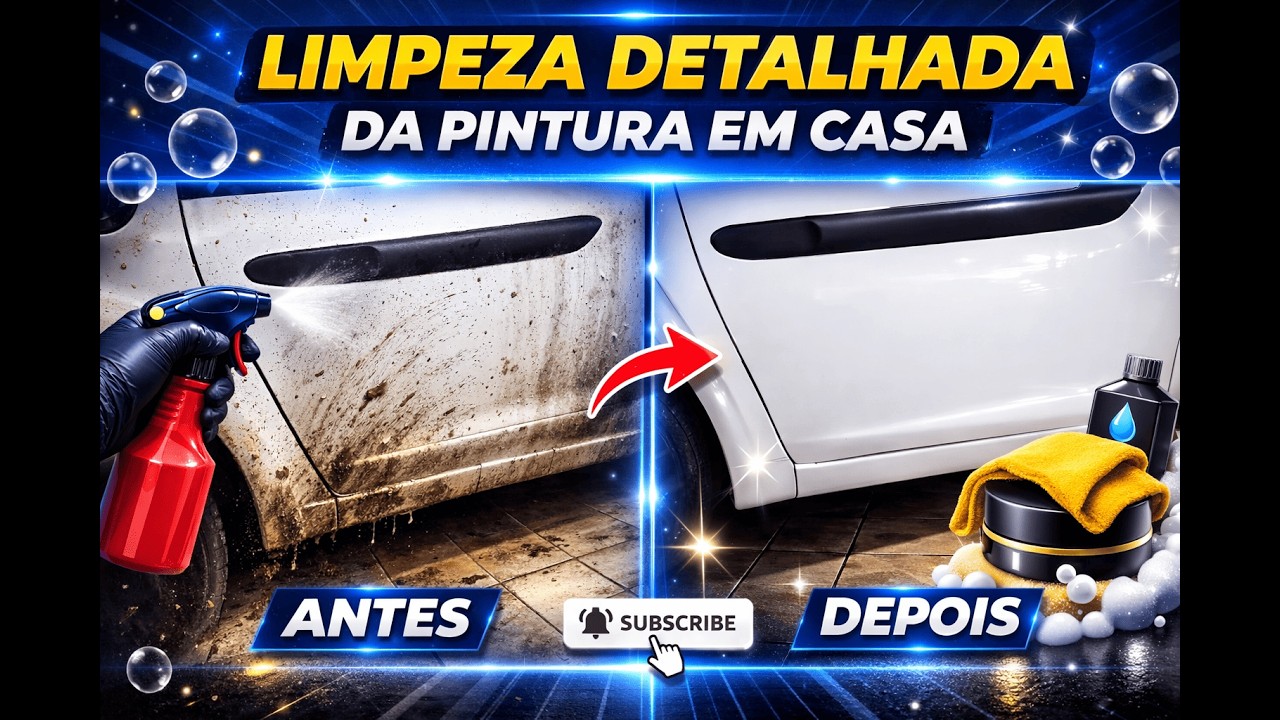 LIMPEZA DATALHADA DA PINTURA EM CASA!
