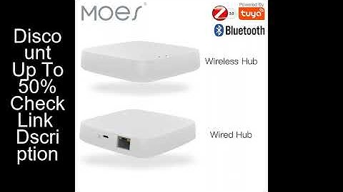 MOES Tuya ZigBee Wireless Gateway Hub Wired Multi-mode Bridge Bluetooth Remote Controller Mesh Smart