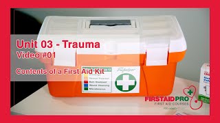 #01 Contents of a First Aid Kit | Trauma by First Aid Pro 3,608 views 2 months ago 5 minutes, 32 seconds