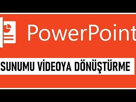 Power Point Sunumu Videoya Dönüştürme #windows için