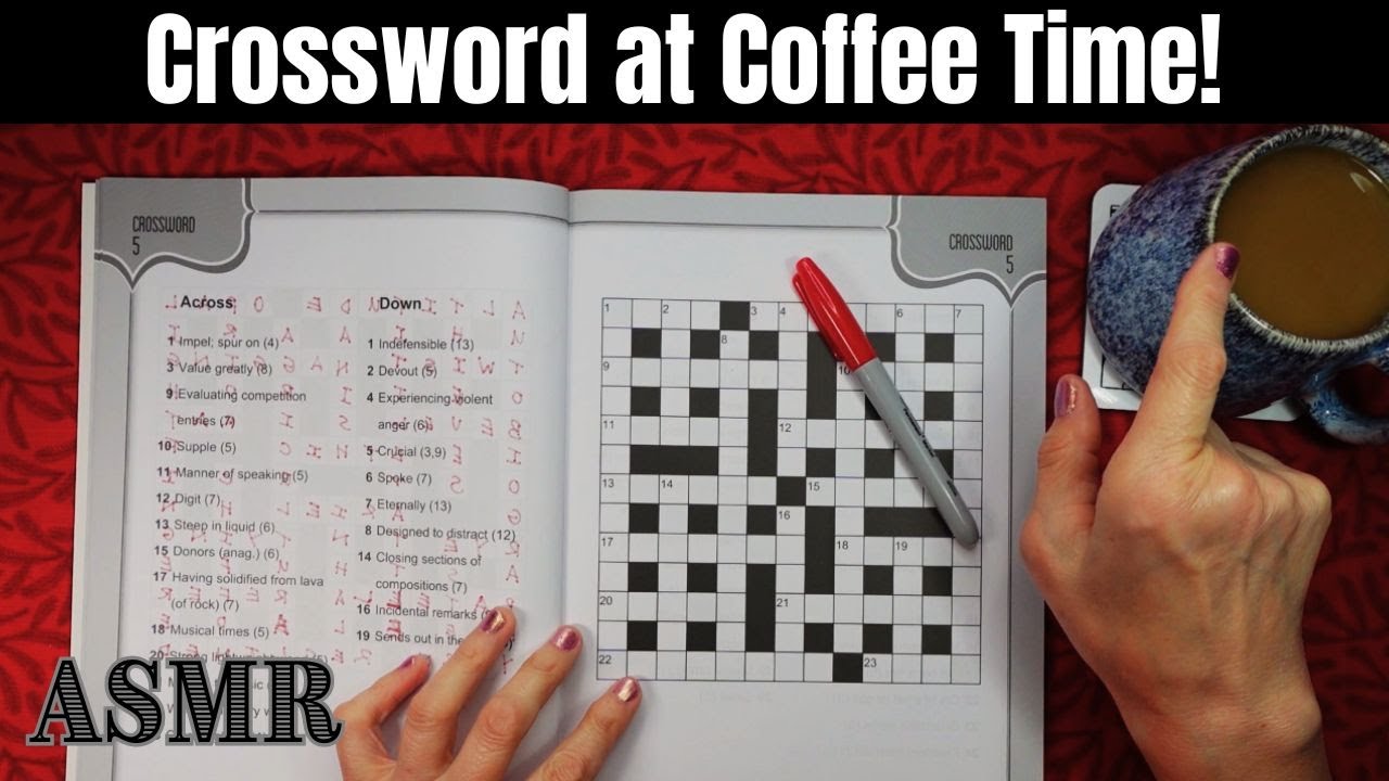 ASMR | Crosswords and Coffee in a Whisper! Solve the Clues with Me!