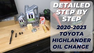 20202023 Toyota Highlander oil change Step By Step Canister filter