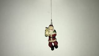 Vintage Pull Cord Musical Santa Father Christmas Xmas Tree Decoration