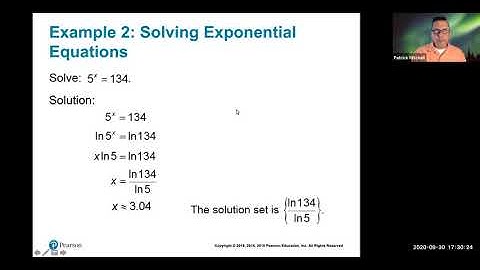 3.4 Exponential and Logarithmic Equations