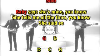 I feel fine  Beatles best karaoke instrumental + back lyrics chords