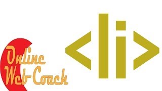 HTML List - Learn HTML - Online Web Coach