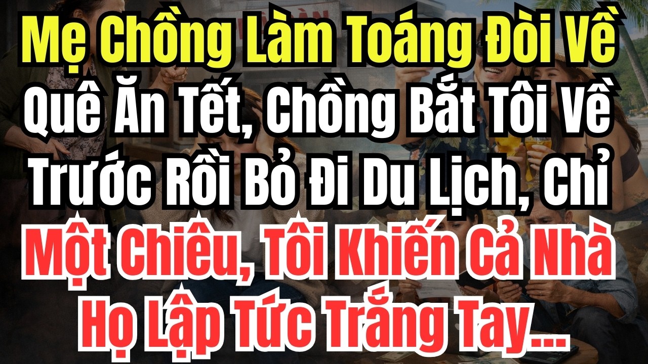 Mẹ Chồng Làm Toáng Đòi Về Quê Ăn Tết, Chồng Bắt Tôi Về Trước Rồi Bỏ Đi Du Lịch, Chỉ Một Chiêu, Tôi K