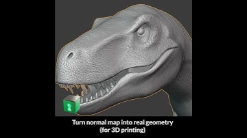 Convert Normal Map to Geometry (for 3D printing or sculpting)
