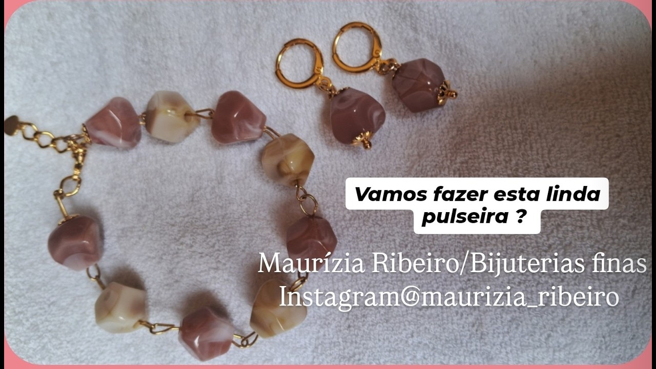 Pulseira de resina marron mesclado. #acessórios #mulheres #bijuteriasfinas 