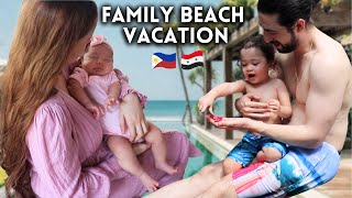 Our BEACH HOUSE Tour - relaxing, family vacation 🏖️ | Arab Filipino Family