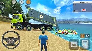 Garbage Dumper Truck Driving Simulator - Driving Mini Truck Game Android Gameplay #bussid