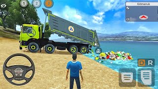 Garbage Dumper Truck Driving Simulator - Driving Mini Truck Game Android Gameplay #bussid screenshot 2
