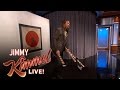 Jason Momoa Throws Axes With Jimmy Kimmel & Guillermo