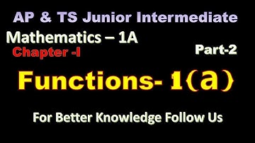 Functions-1(a) ex answers  /AP and TS Junior Inter Maths -2020