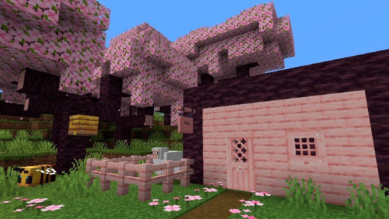 Como hacer un arbol de cerezo en minecraft