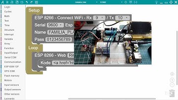 ArduBlock 2.0: Arduino WEB ESP 01 - Proyecto 11 Enlace web