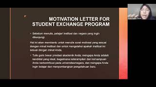 Workshop Motivation Letter dan Curriculum Vitae