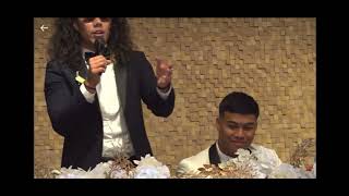 Jerome Luai speech at Bizza's wedding...