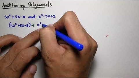 Adding Polynomials in Horizontal Way | Operations on Polynomials