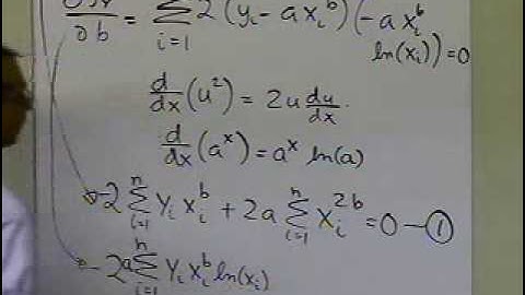Chapter 06.04: Lesson: Power Model Regression Curve: Derivation: Part 2 of 2