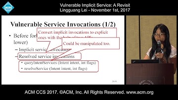 ACM CCS 2017 - Vulnerable Implicit Service: A Revisit - Lingguang Lei