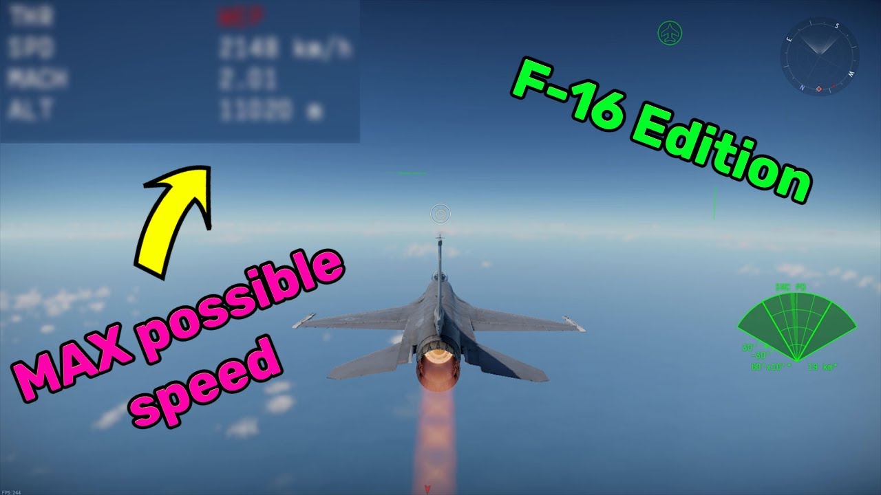 The REAL MAXIMUM SPEED Of F-16A In War Thunder! - YouTube