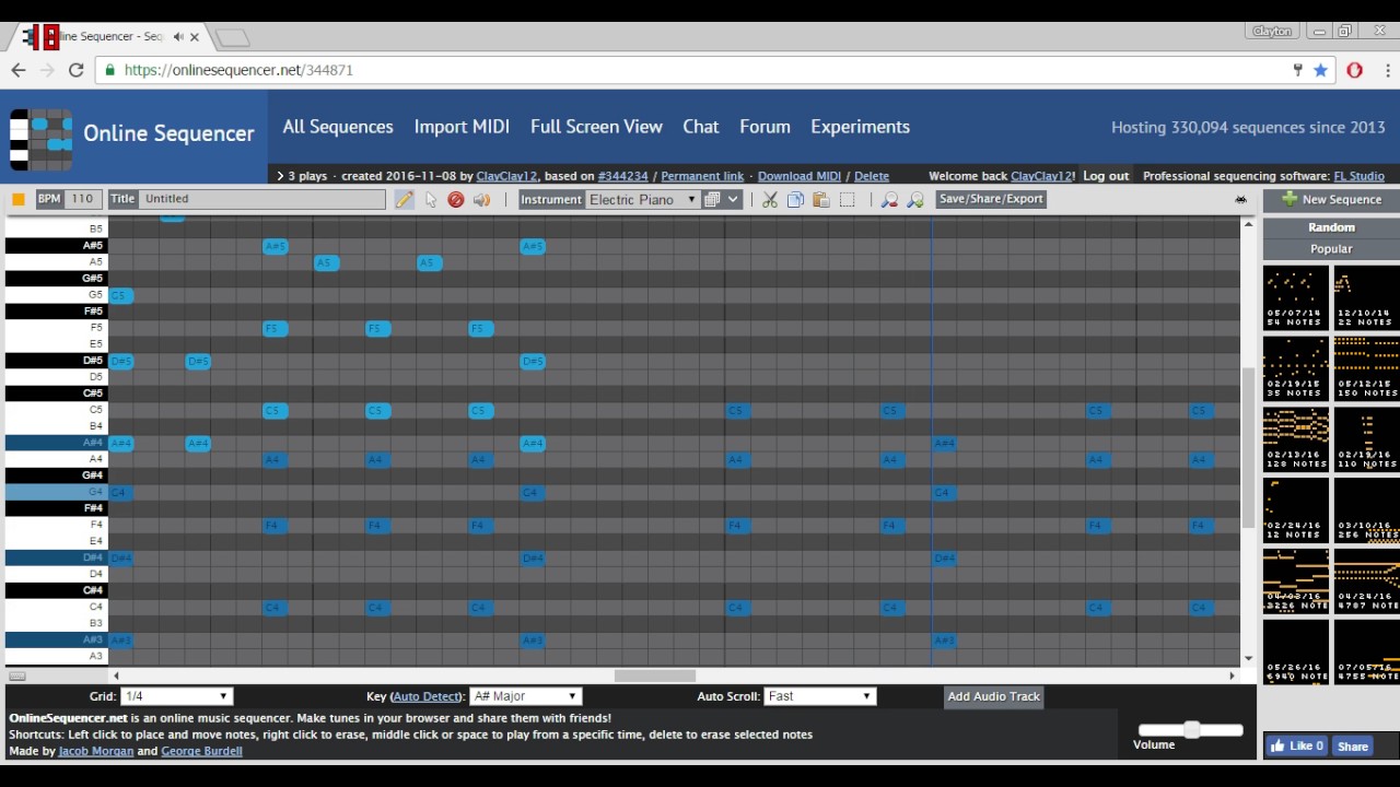 Online Sequencer 9 - YouTube